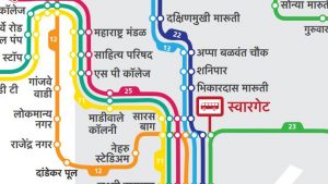 Newly designed Pune Bus Map