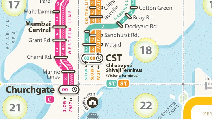 Mumbai Local Railmap