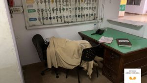 Sleeping security guard