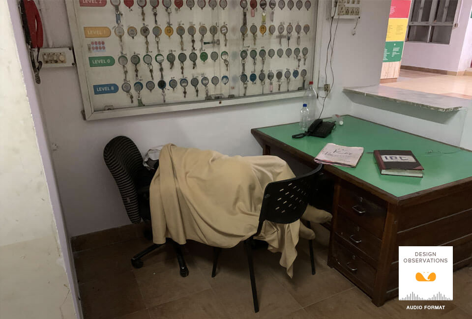 Sleeping security guard