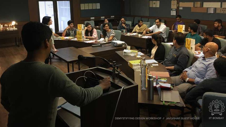 Cover image of the demystifying design workshop at IIT Bombay