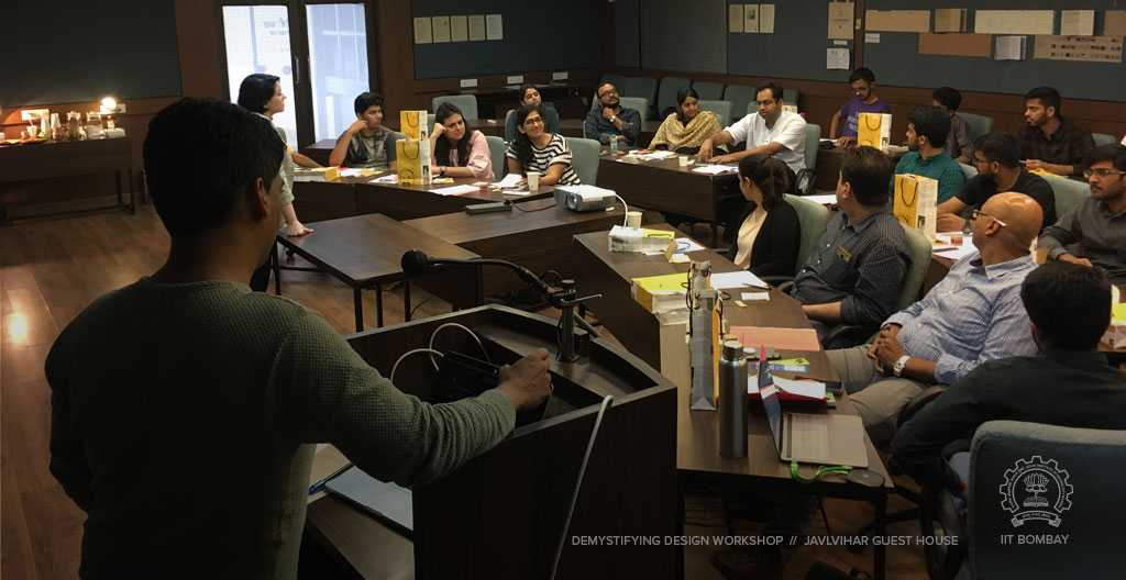 Cover image of the demystifying design workshop at IIT Bombay